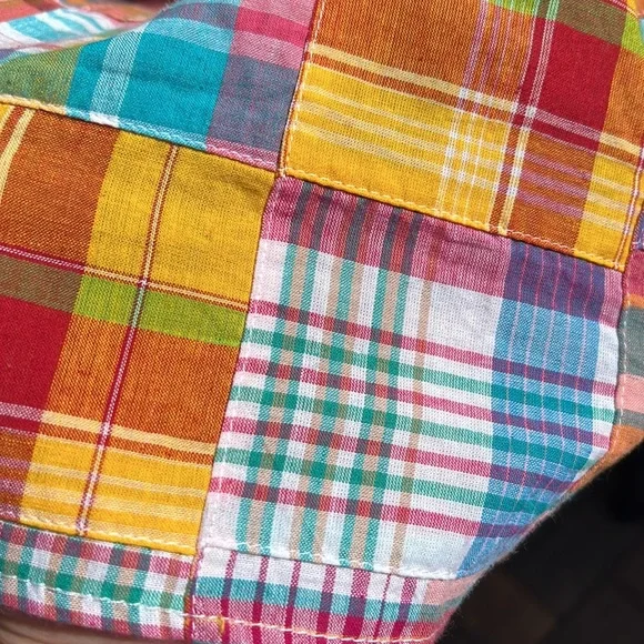 STAUD x Birkenstock NWT Sea Bright Patchwork Plaid cotton midi maxi skirt - Picture 8 of 17